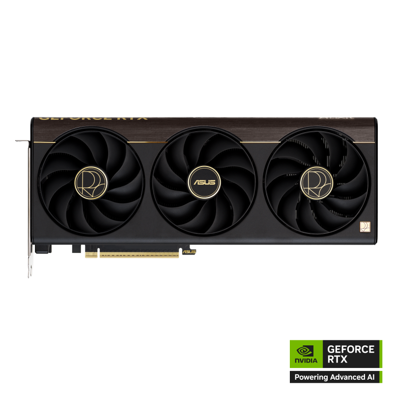 ASUS ProArt GeForce RTX™ 5070 Ti, front view with NVIDIA logo_NV