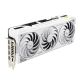 04_TUF-RTX5070TI-BTF-WHITE_angled top down view focous on IO+lighting