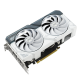 ASUS Dual GeForce RTX 4060 White Edition 45 degree top-down view with focus on bottom side