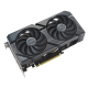 ASUS Dual GeForce RTX 4060 Ti 16GB 45 degree top-down view with focus on bottom side