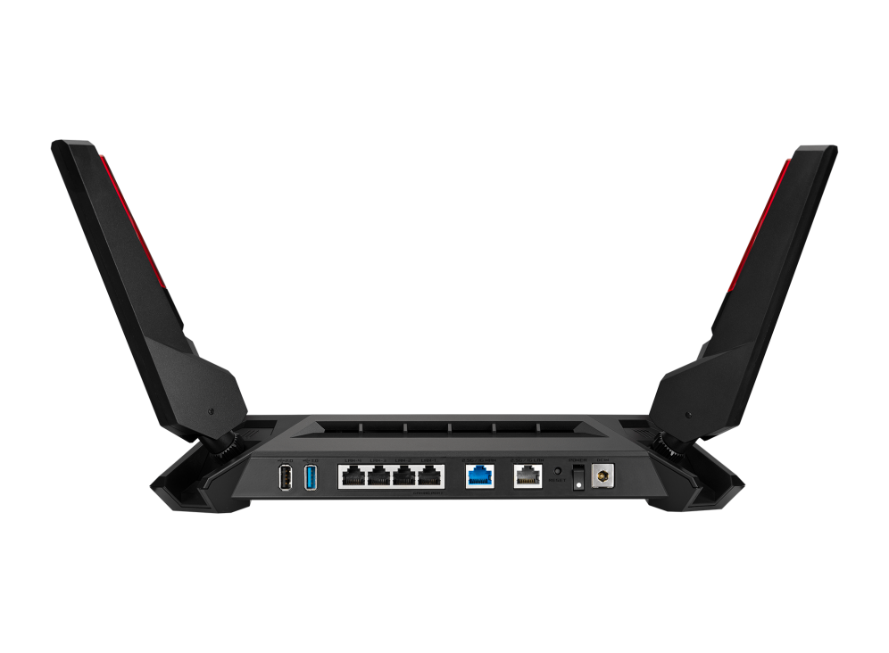 ROG Rapture GT-AX6000 rear view, showing I/O ports
