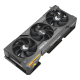ASUS TUF Gaming Radeon RX 7900 XTX OC Edition graphics card, highlighting the axial-tech fans and ARGB element
