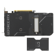 ASUS Dual GeForce RTX 4060 Ti SSD OC Edition rear side with SSD slot cover removed