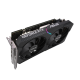 Dual GeForce RTX 3060 V2 graphics card, angled forward view, shocasing the ARGB element