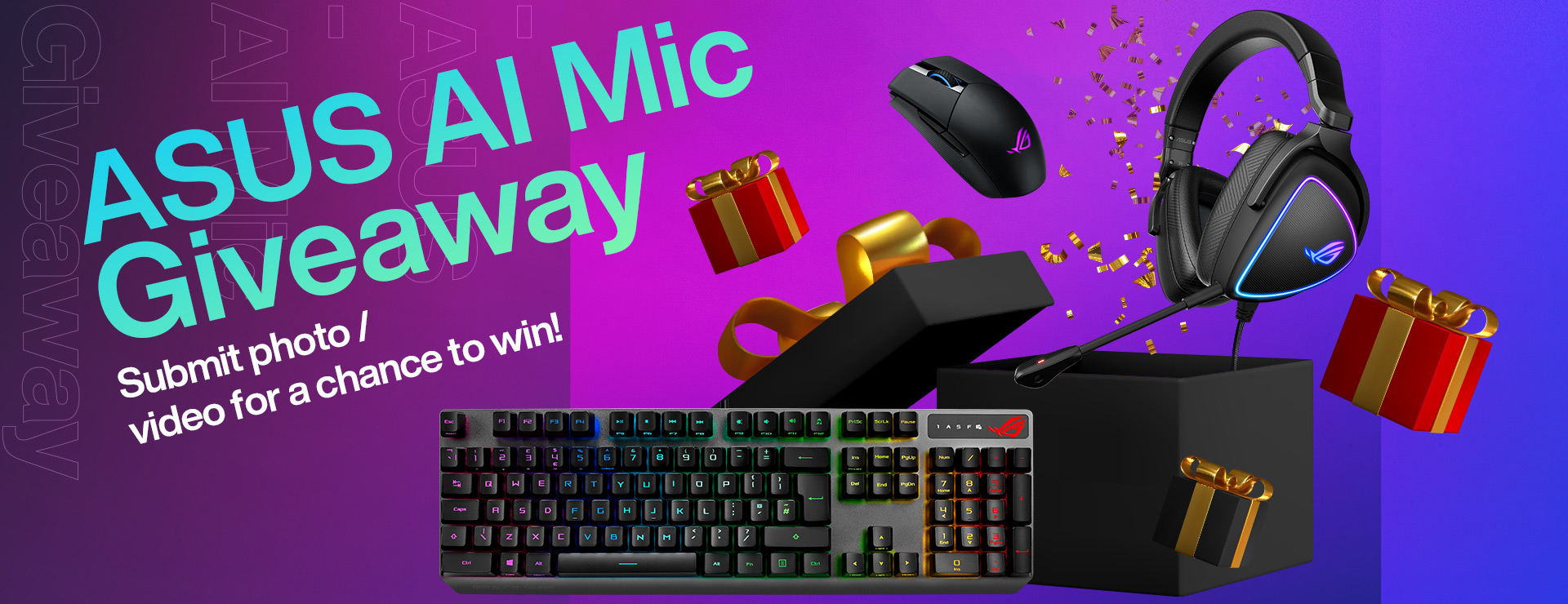 ROG AI noise canceling mic UGC campaign