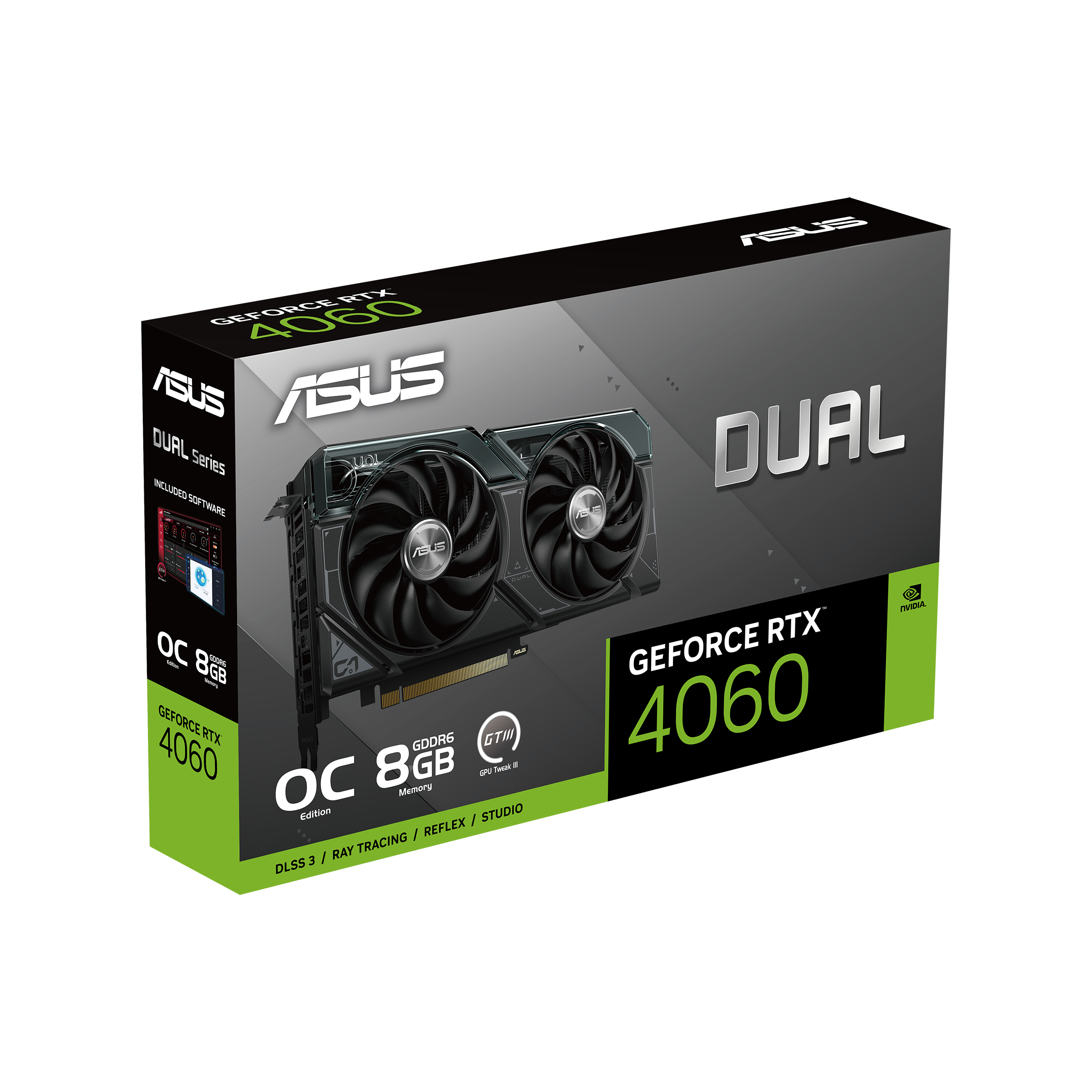 ASUS Dual GeForce RTX™ 4060 White OC Edition 8GB GDDR6, Graphics Card