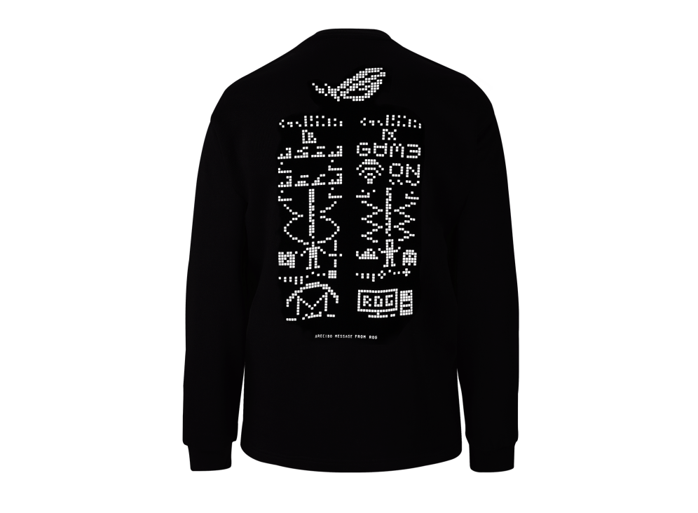 Message Sweatshirt_ Black – back with reflective view