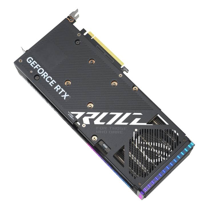 ROG STRIX GeForce RTX 4060 Ti 16GB OC Edition top-down view with rear view