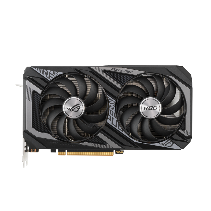 ROG-STRIX-RX6600XT-O8G-GAMING graphics card, front view