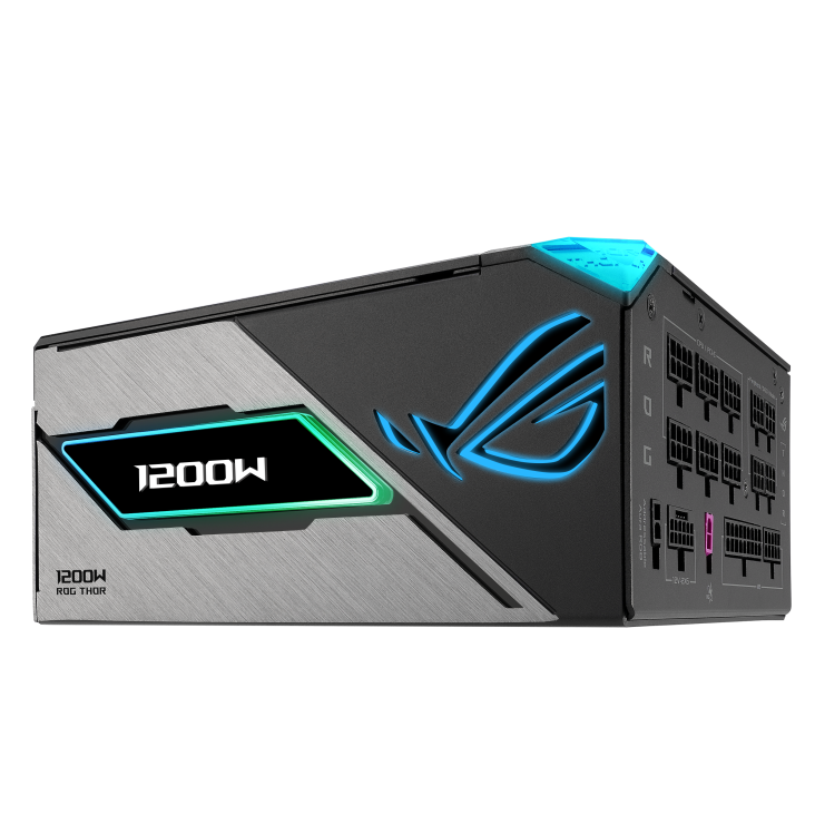 ROG-THOR-1200W-III_hero angle with front side focus_lighting