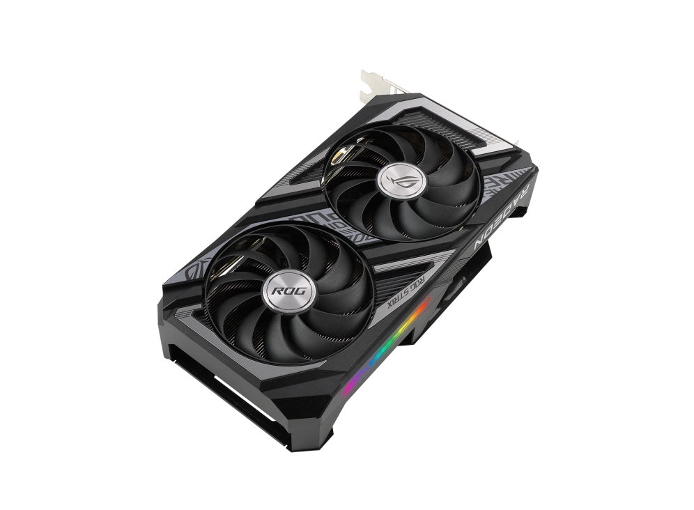 ROG Strix Radeon™ RX 6650 XT V2 OC Edition graphics card, highlighting the fans