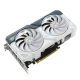 ASUS DUAL GeForce RTX 4060 Ti white graphics card front angled view 
