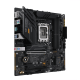 TUF GAMING B760M-E D4 front view, 45 degrees