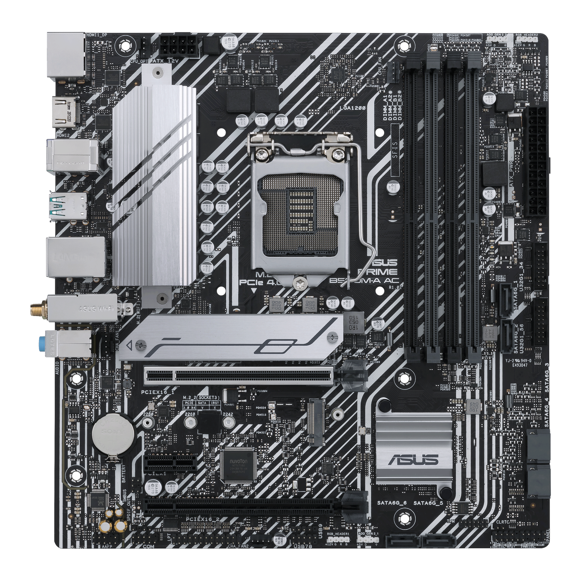  ASUS Prime Z590-V LGA 1200 (Intel® 11th/10th Gen) ATX  Motherboard (PCIe 4.0, 8+1 Power Stages, 3X M.2, 1Gb LAN,SPI-TPM Header,  Thunderbolt™ 4 Support, Aura Sync RGB) : Electronics