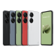 Zenfone 10 group photo with 5 colors standing side by side from left to right- midnight black, starry blue, aurora green, eclipse red, comet white
