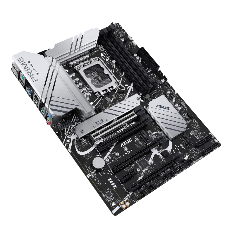 PRIME Z790-P D4-CSM motherboard, 45-degree right side view 