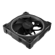 ASUS MR120 ARGB Fan   Reverse Black, top-down view with highlight of the frame 