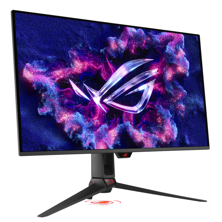 ROG Swift OLED PG32UCDMR front view to the right tilted 45 degrees