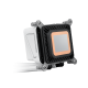 AYW Gaming LC 360 ARGB LCD  White Edition water block angled view from rear