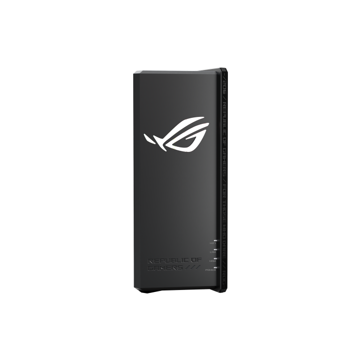 ROG Strix GS-BE12000 front view, with Aura lighting