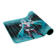 Side-angled view of the TUF Gaming P1 Hatsune Miku Edition with an edge rolled up