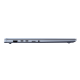 ASUS Vivobook S 14 Mist Plavi prikazan s lijeve strane s prikazom različitih I/O priključaka.
