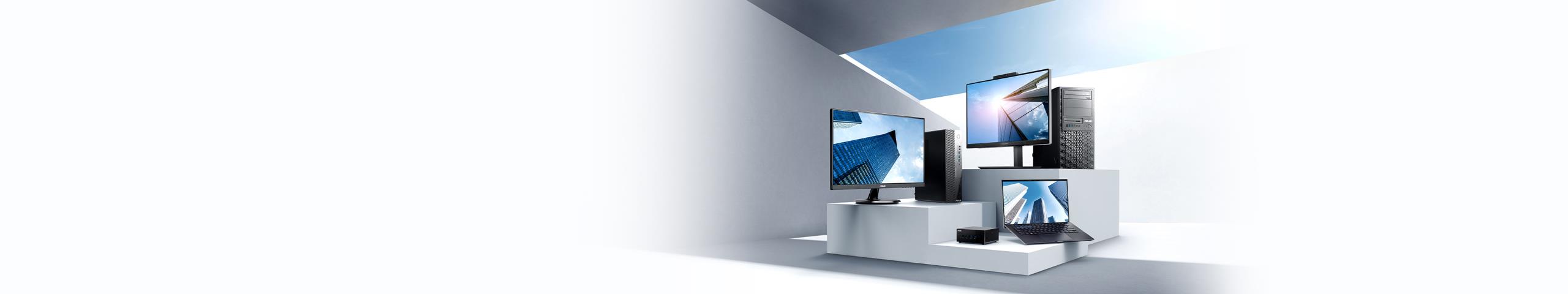 Die ASUS Expert-Serie umfasst ExpertBook-Notebooks, ExpertCenter-Desktops, All-in-One-PCs, Mini-PCs und Zubehör.