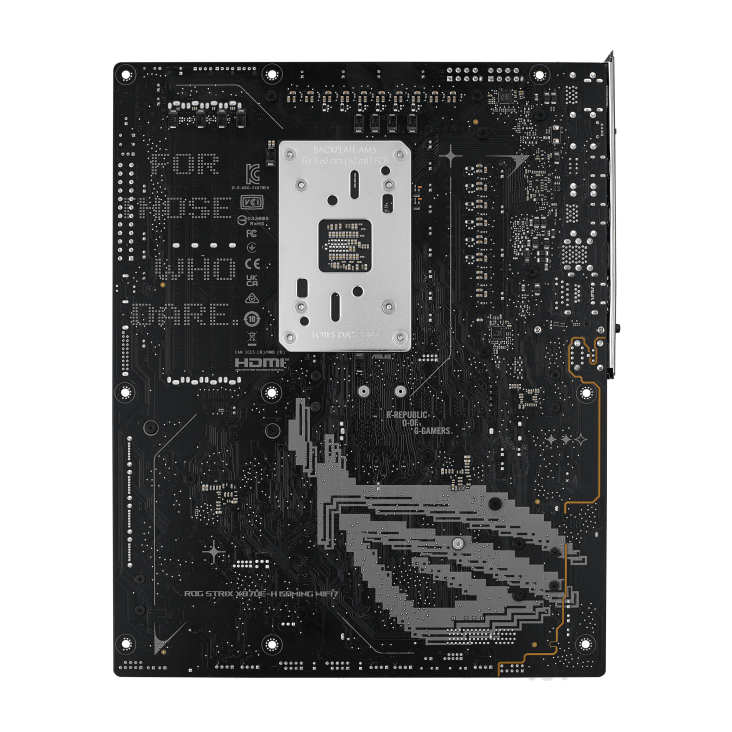 ROG STRIX X870E-H GAMING WIFI7, rear view