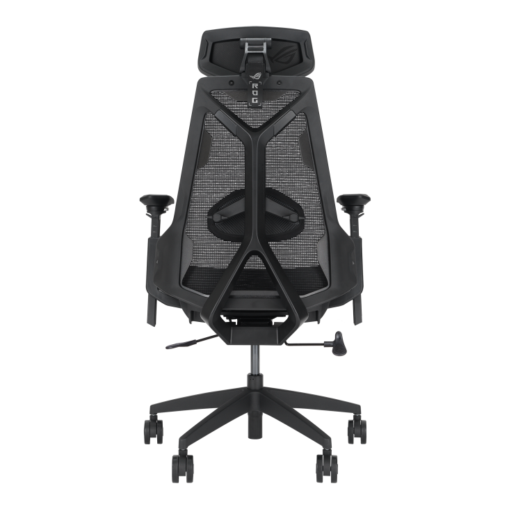 ROG Destrier Core - The rear view focusing on cyborg-inspired design