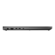 Matte Gray ASUS Vivobook 16 Flip shown from the left side with a range of I/O ports