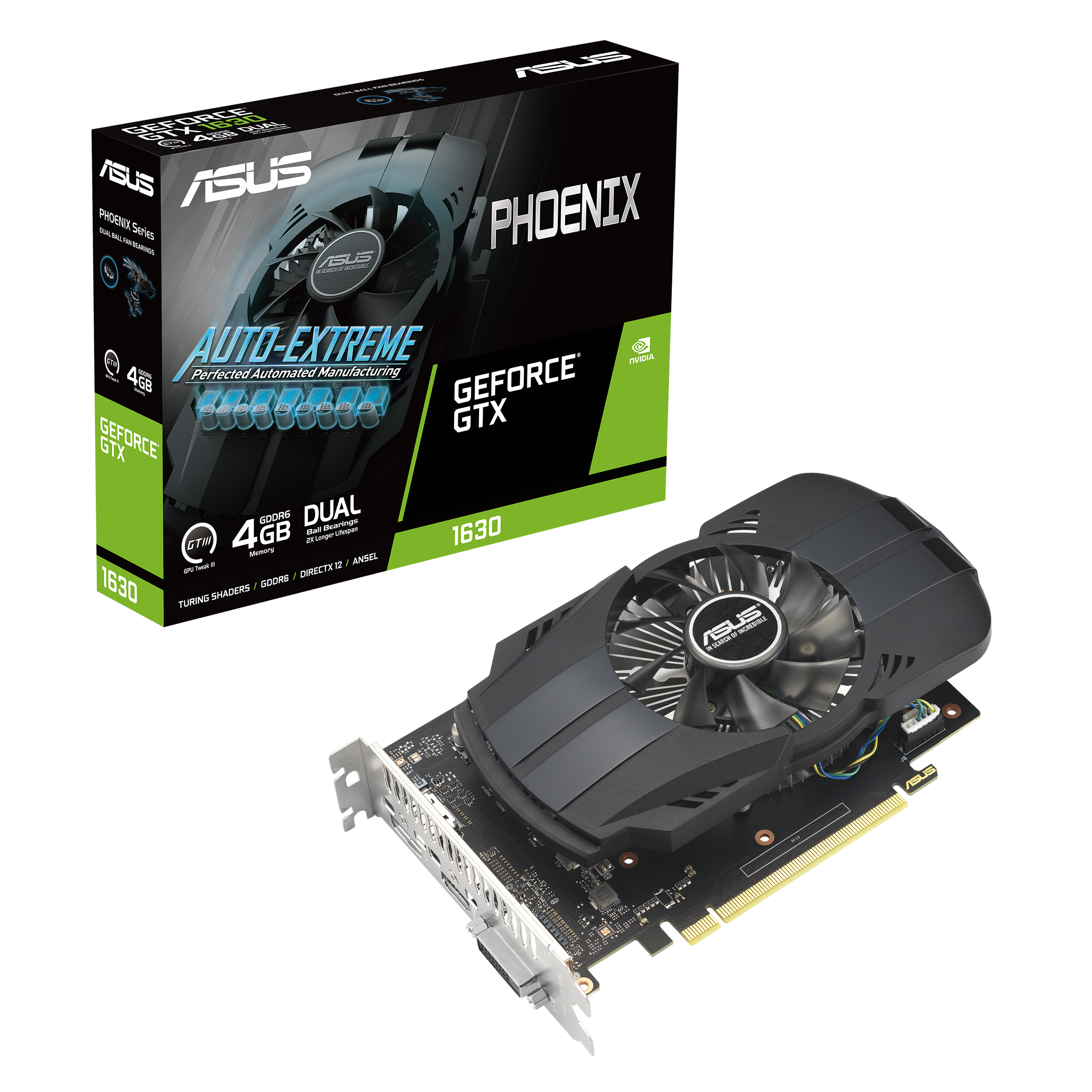 ASUS Phoenix GeForce® GTX 1630 4GB GDDR6 EVO| Graphics Card | ASUS