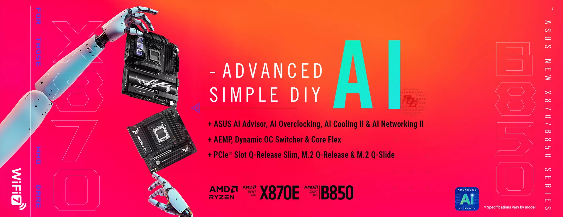 ASUS new X870/B850 Series