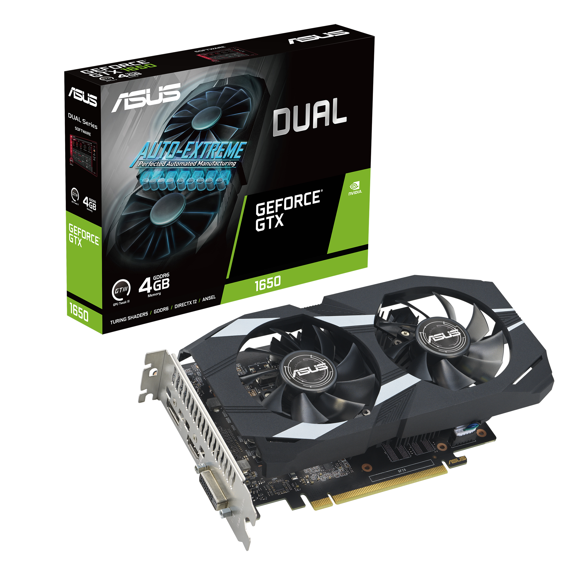 ASUS Dual GeForce GTX 1650 4GB GDDR6 EVO Graphics Card ASUS