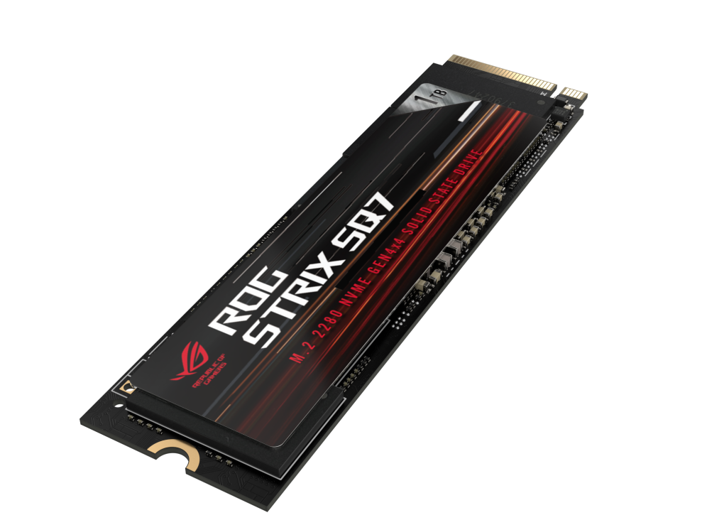 ROG Strix SQ7 Gen4 SSD 1TB 45-degree top-down view