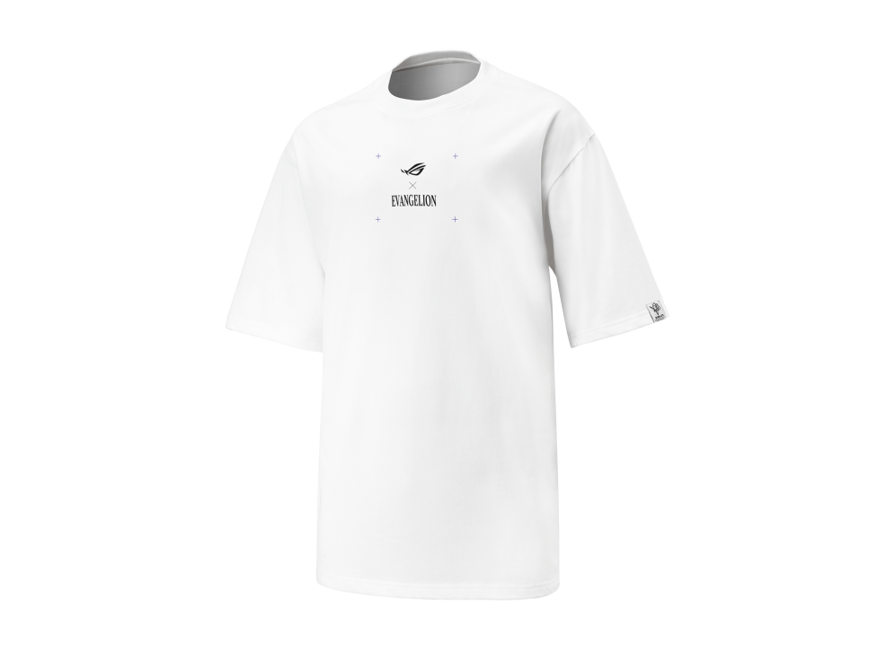 ROG White T-Shirt EVA Edition – angled view from right