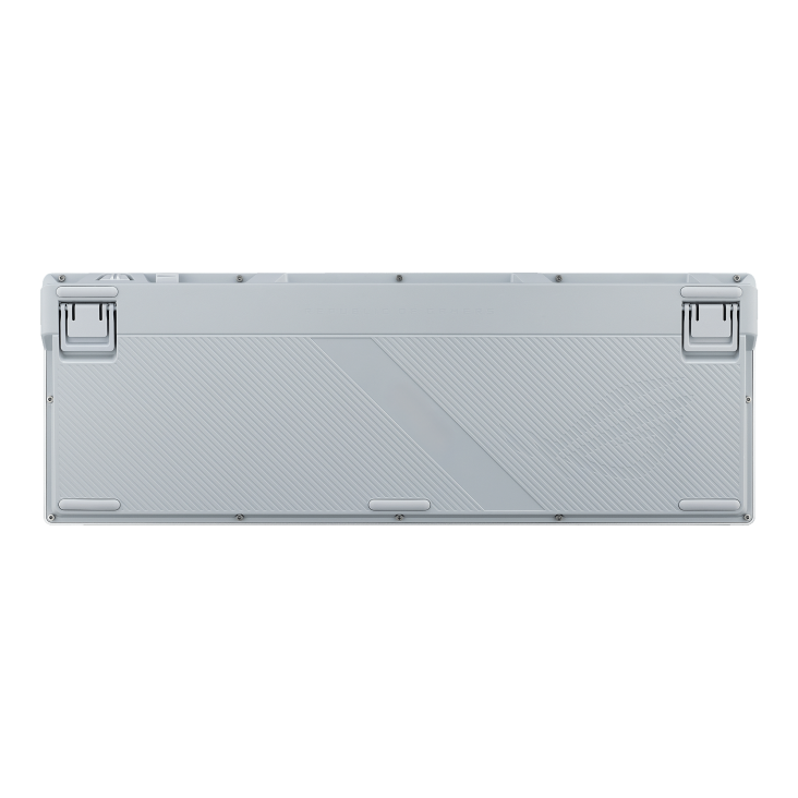 White ROG Azoth 96 HE back view without wrist rest