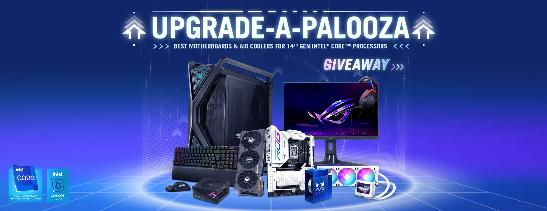 ASUS Z790 motherboard & AIO Cooler campaign banner
