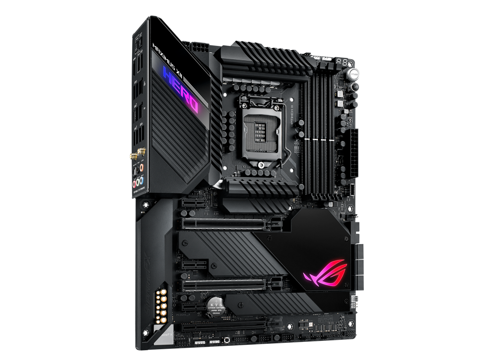 ROG MAXIMUS XII HERO (WI-FI) angled view from left