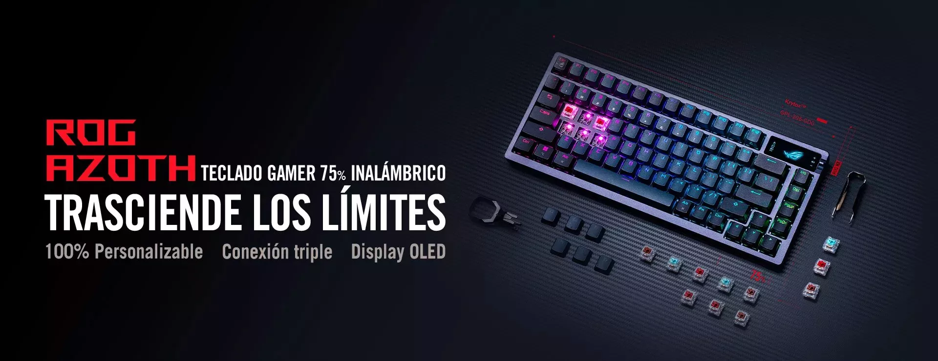 PBT Keycaps  Gaming keyboards｜ROG - Republic of Gamers｜ROG Latin Spanish