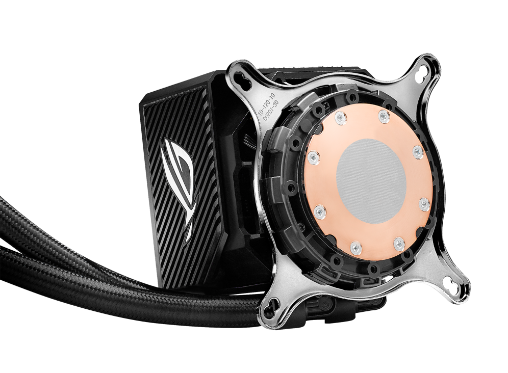 ROG RYUJIN II 360 Pump bottom and angled view from right