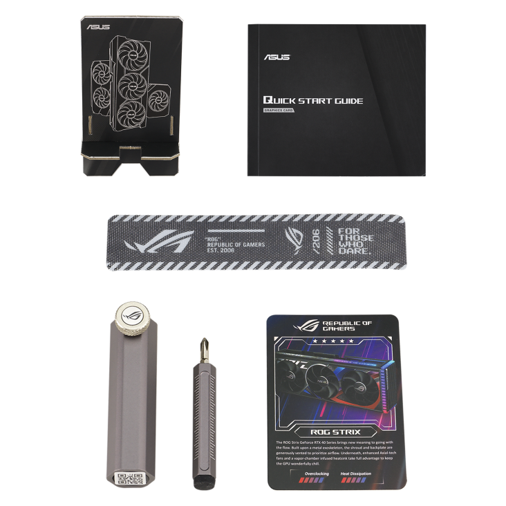 ROG STRIX RTX 4090 BTF Accessory graphics card holder, velcro hook andloop,thank you card