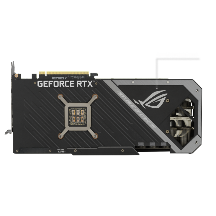 ROG-STRIX-RTX3080-10G-GAMING graphics card, rear view