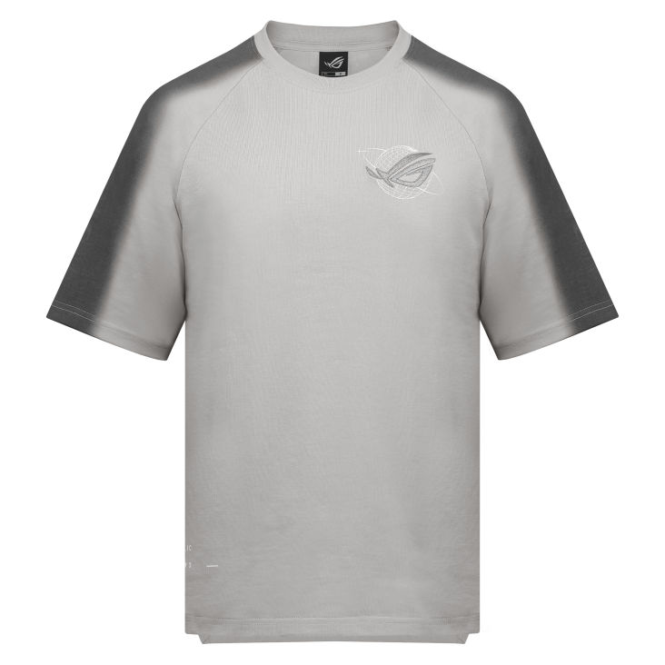 Front view of ROG Ombre T-shirt in grey