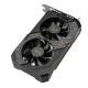 TUF Gaming GeForce GTX 1660 Ti EVO OC Edition 6GB GDDR6 graphics card, front angled view, showcasing the fan