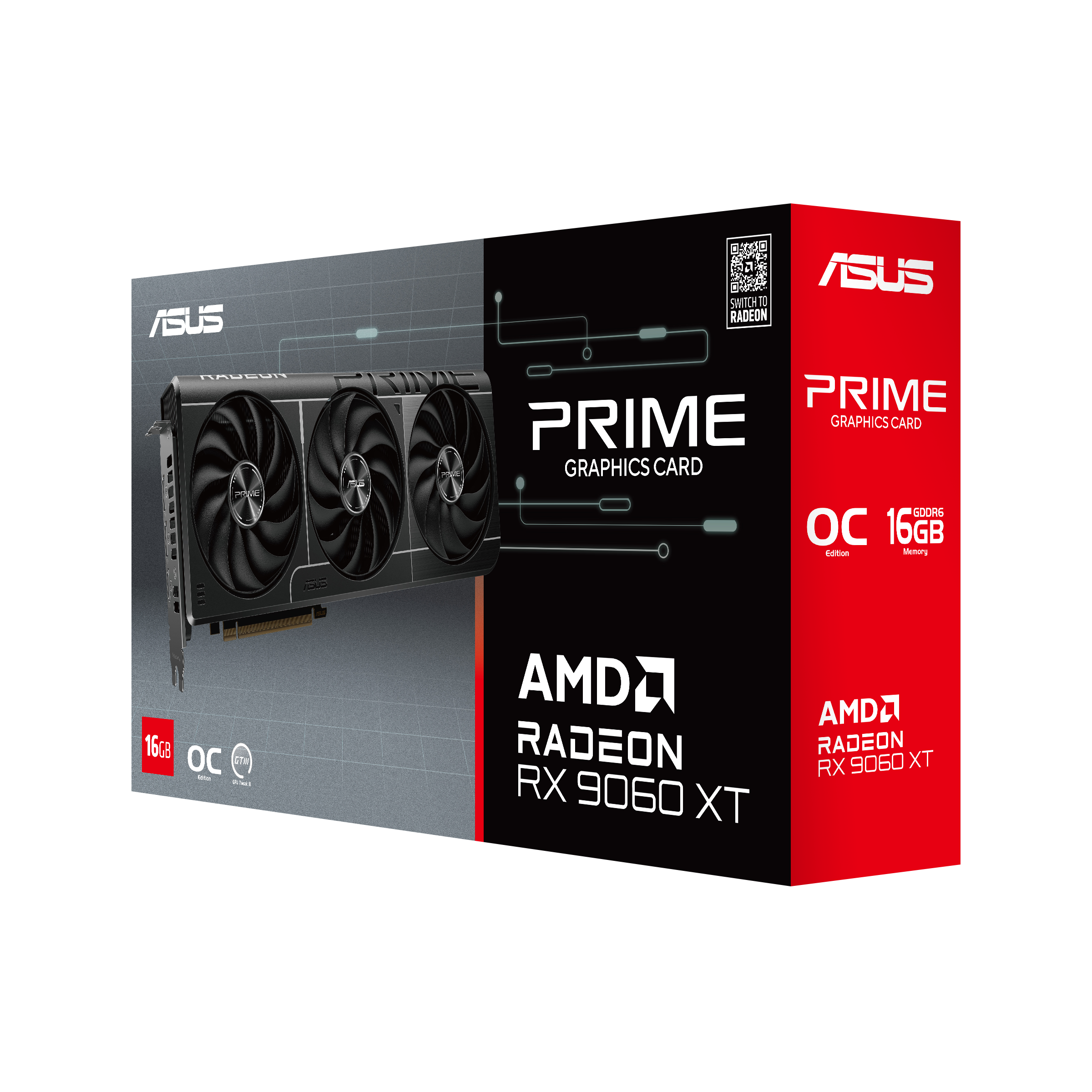 【極美品】ASUS Prime Radeon RX9070XT 16GB OC ASUS PRIME Radeon RX 9070 XT 16GB 256-Bit GDDR6 RNDA 4 FSR 4