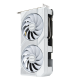 ASUS Dual GeForce RTX 5060 Ti White edition card standing upright at a 45-degree angle
