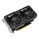 Front angled view of the ASUS Dual GeForce RTX 3050 SI V2 OC Edition graphics card
