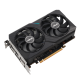 Dual AMD Radeon RX 6400 graphics card, front angled view, highlighting the fans, I/O ports