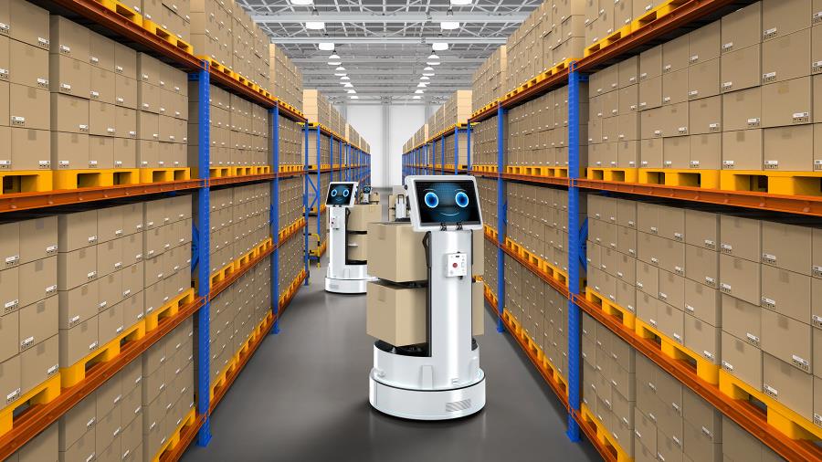 Autonomous mobile robots (AMRs) operating in a warehouse