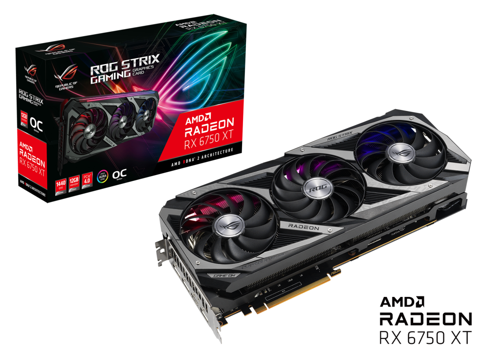 ROG Strix Radeon RX 6750 XT OC Edition 12GB GDDR6, Graphics Card